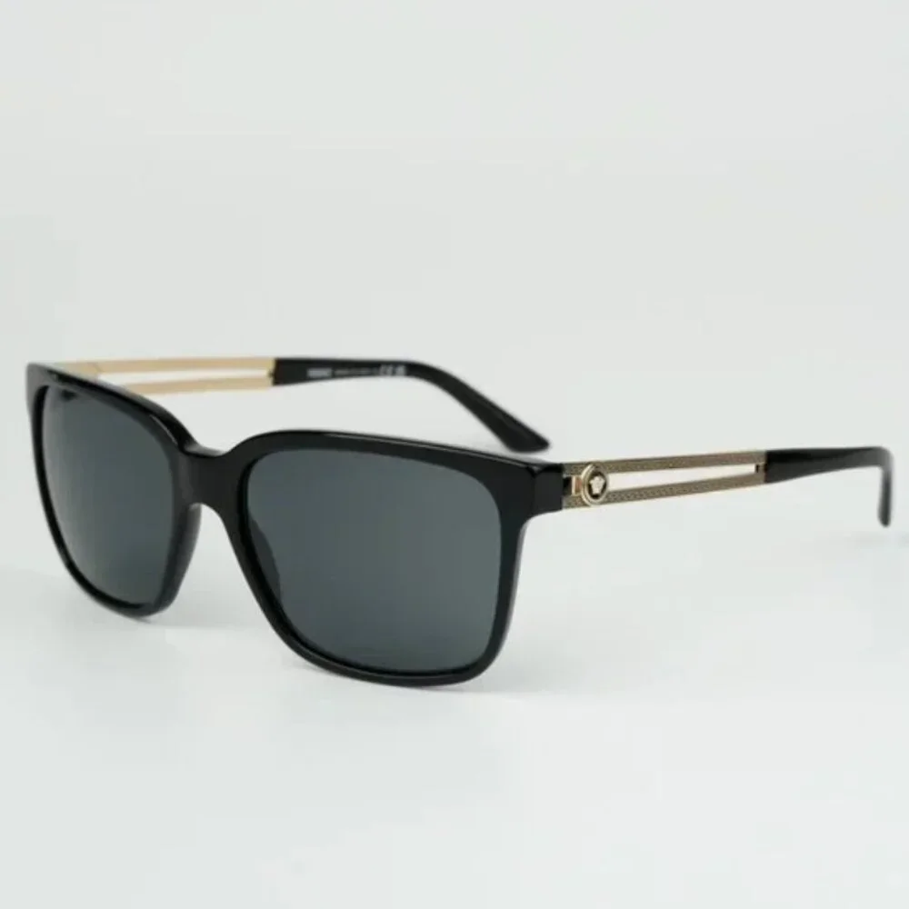 Mens Versace Black Grey Square Sunglasses